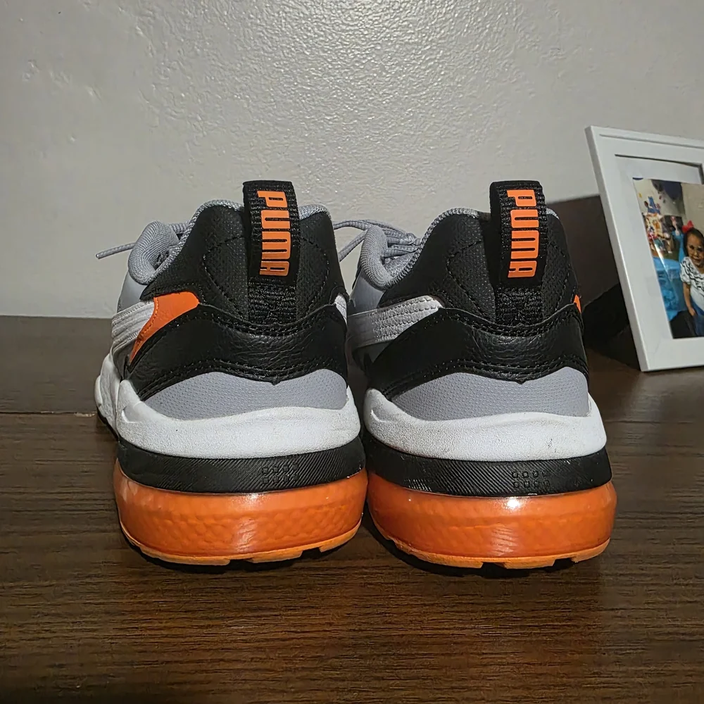 Puma Men's Gray and Orange Sneakers - Picture 2 of 6